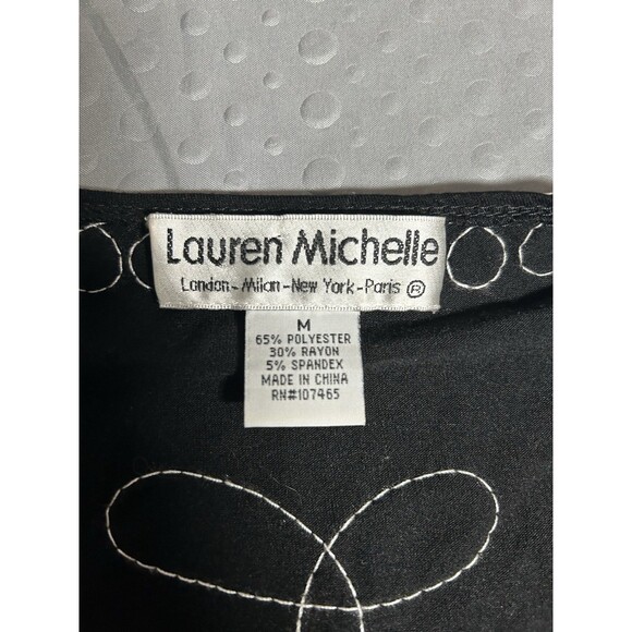 Lauren Michelle Womens Med Embroidered Loops Flowers 1-Button Cardigan Fairy - Picture 4 of 5